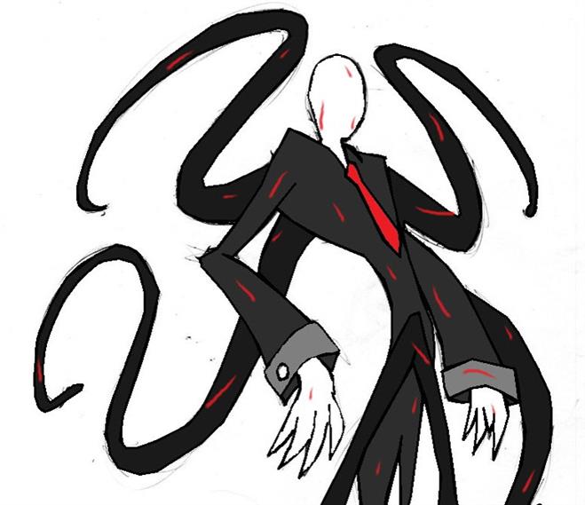 Two Wisconsin girls cited a need to please the fictional Slender Man, shown here in a drawing by soaringrainbow on Deviantart.com, as a motive to attempt a killing of a classmate, authorities say. Now an Ohio mother says her daughter made similar references in a knife attack on her.