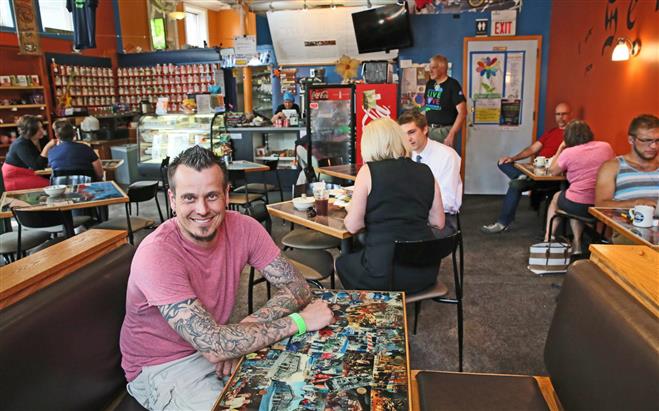 The Steaming Cup coffeehouse in downtown Waukesha is being sold to Jason Tofte, the longtime chef at Eddie Martini’s, and his wife, Cristina (not pictured).